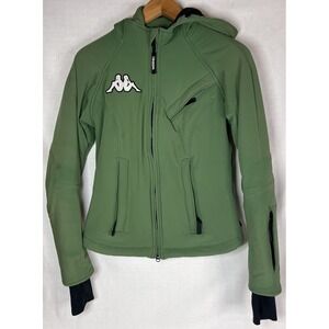 Kappa Ski Jacket Women's Size Large Green 4 Layers, Water Repellent HAS FLAWS!